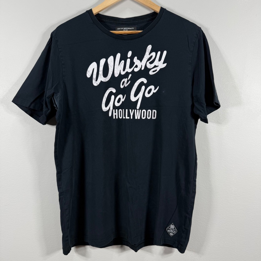 Cult of Individuality Whisky a Go-Go Hollywood T-Shirt Black - Size Large